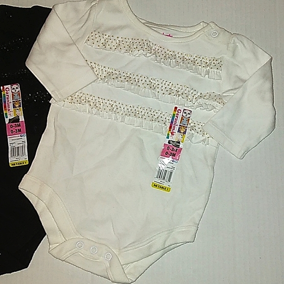 ☆BUNDLE☆NWT☆Girls GARANIMALS 0-3Mo. 2 Pack Long Sleeve Creepers Bodysuits - Picture 3 of 9